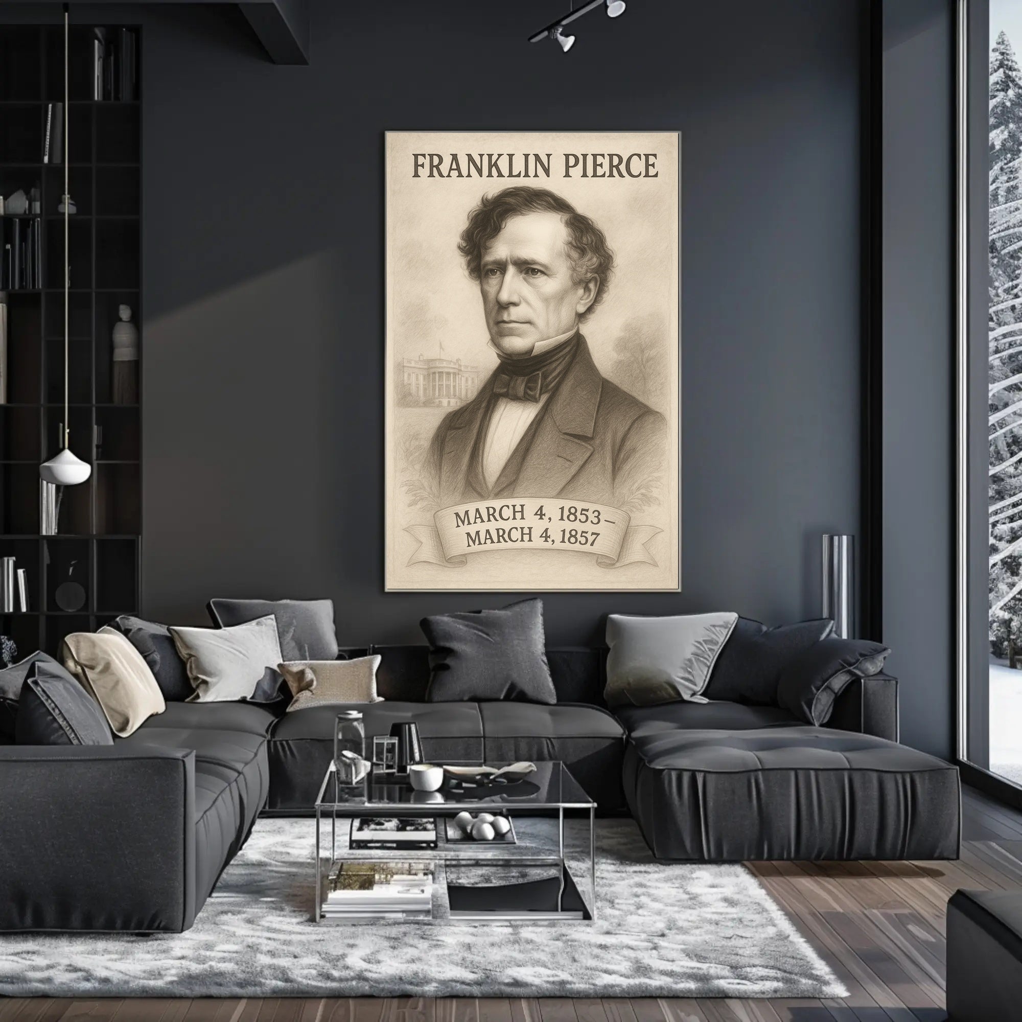 Franklin Pierce Poster Art Print for Home Decor and Vintage Aesthetic PosterGoat