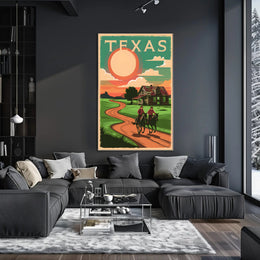 Texas Sunset Ride Poster
