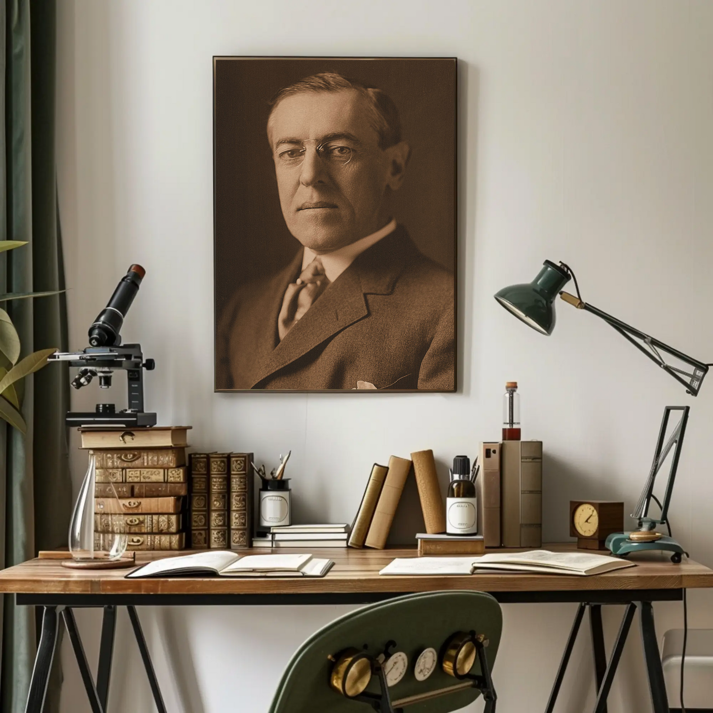 Woodrow Wilson 28th President Sepia Photo