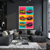 Pop Art Cars Poster PosterGoat