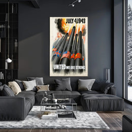 World War II Patriotic Art: Powerful Historical Poster