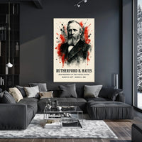 Rutherford B. Hayes Vintage Artistic Historical Poster