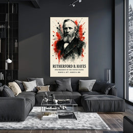Rutherford B. Hayes Vintage Artistic Historical Poster