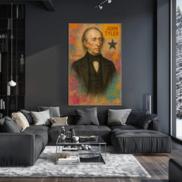 John Tyler Presidential Portrait Modern Art Poster