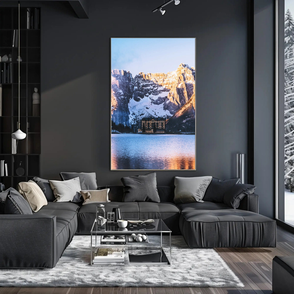 Mountain Retreat At Sunrise Poster