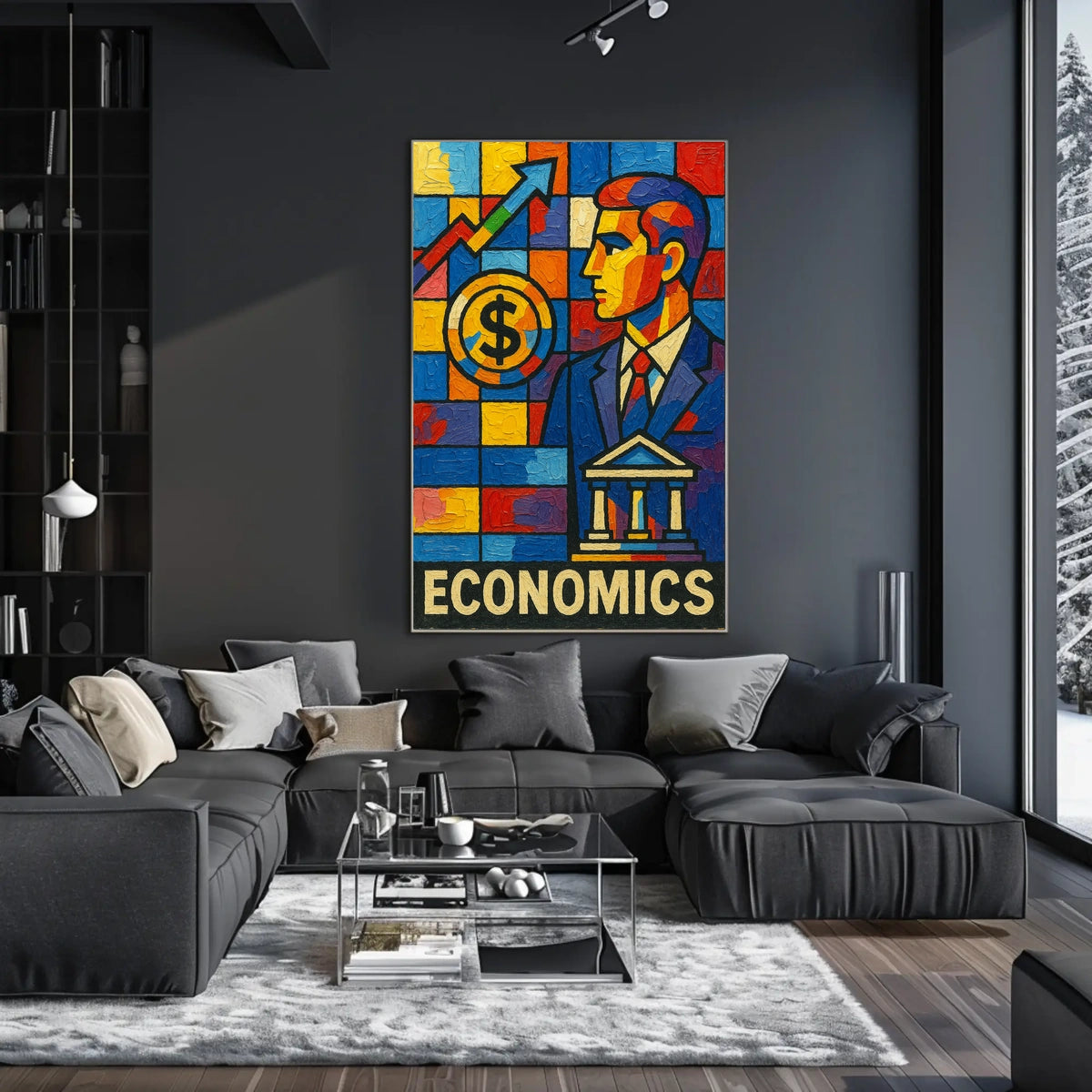 Economics in Vibrant Colors Poster