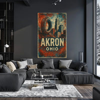Akron Rubber City Urban Realism Poster