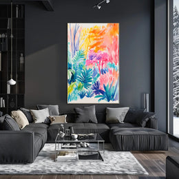 Tropical Watercolor Jungle - Abstract, Artistic, or Pop Culture Poster