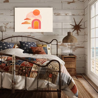 Minimalist Abstract Sunset Portal Art Print