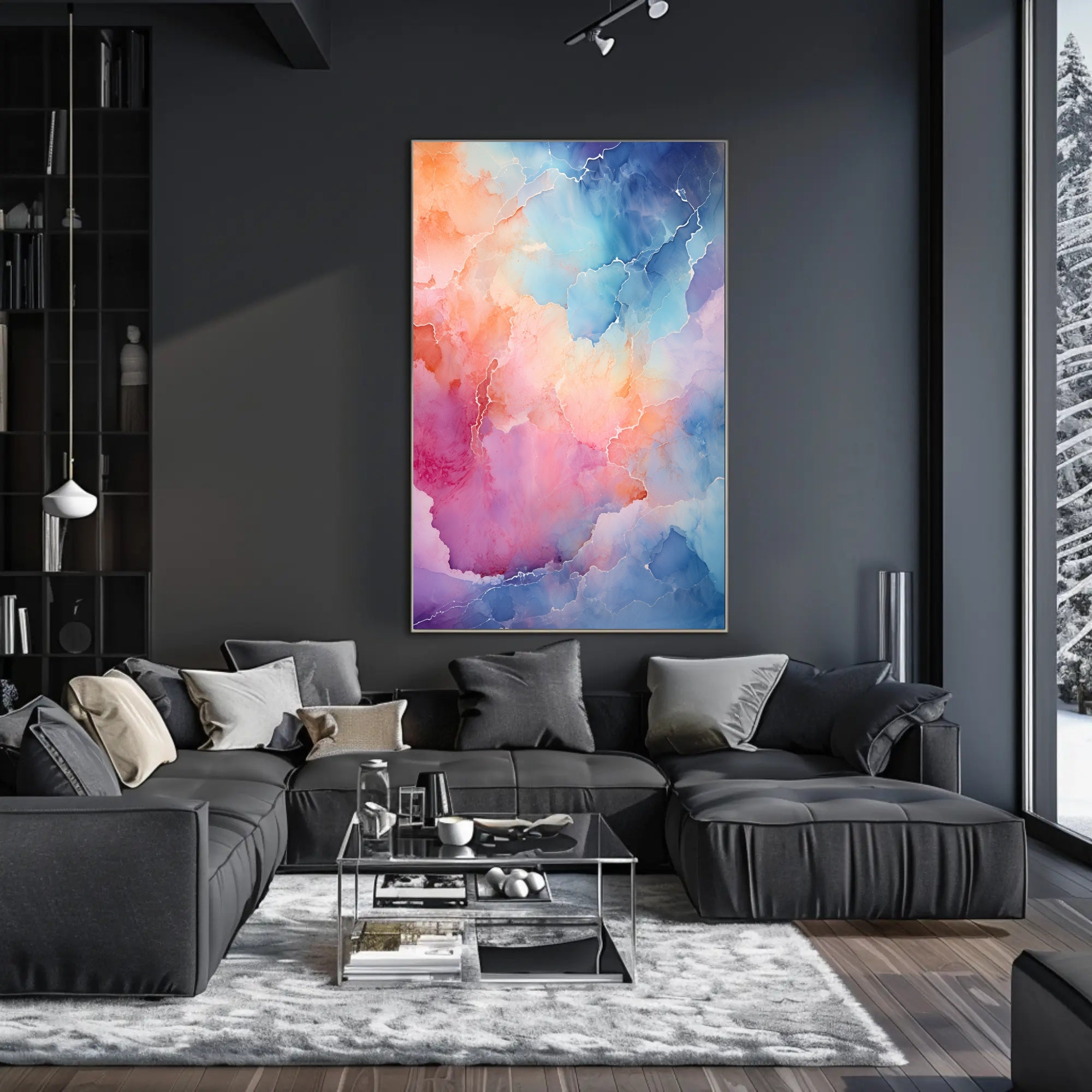 Abstract Color Symphony Abstract Poster PosterGoat