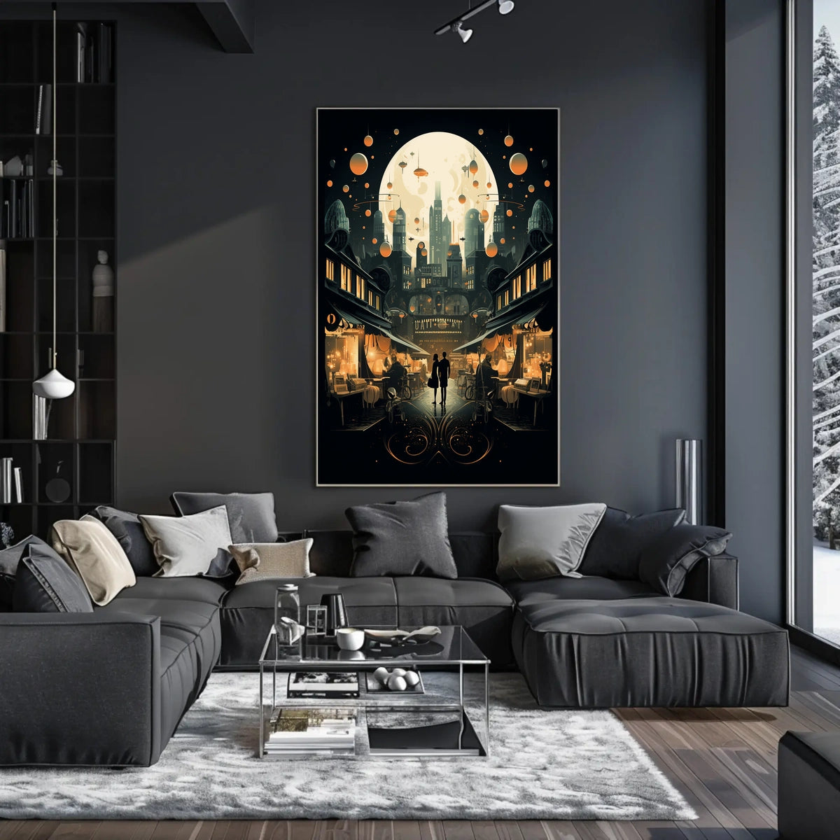 Moonlit Metropolis Poster