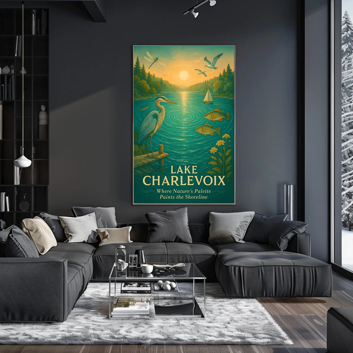 Lake Charlevoix Scenic Beauty Wall Art Travel Poster