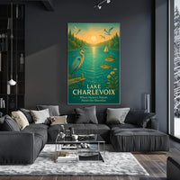 Lake Charlevoix Scenic Beauty Wall Art Travel Poster