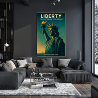 Statue of Liberty Sunrise Patriotic Poster
