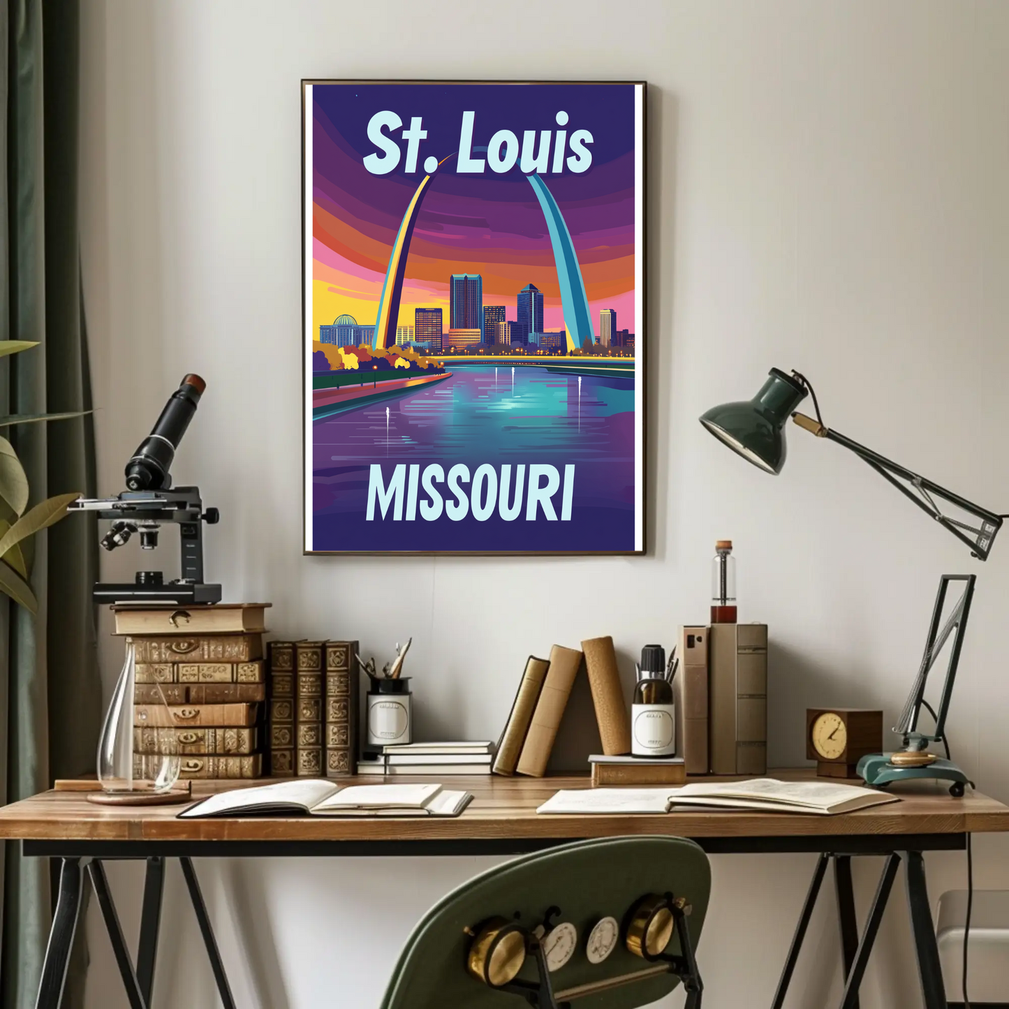 St. Louis, Missouri Vintage Travel Poster