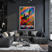Fort Worth Texas Scenic Travel Photography Realism Poster