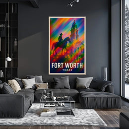 Fort Worth Texas Scenic Travel Photography Realism Poster