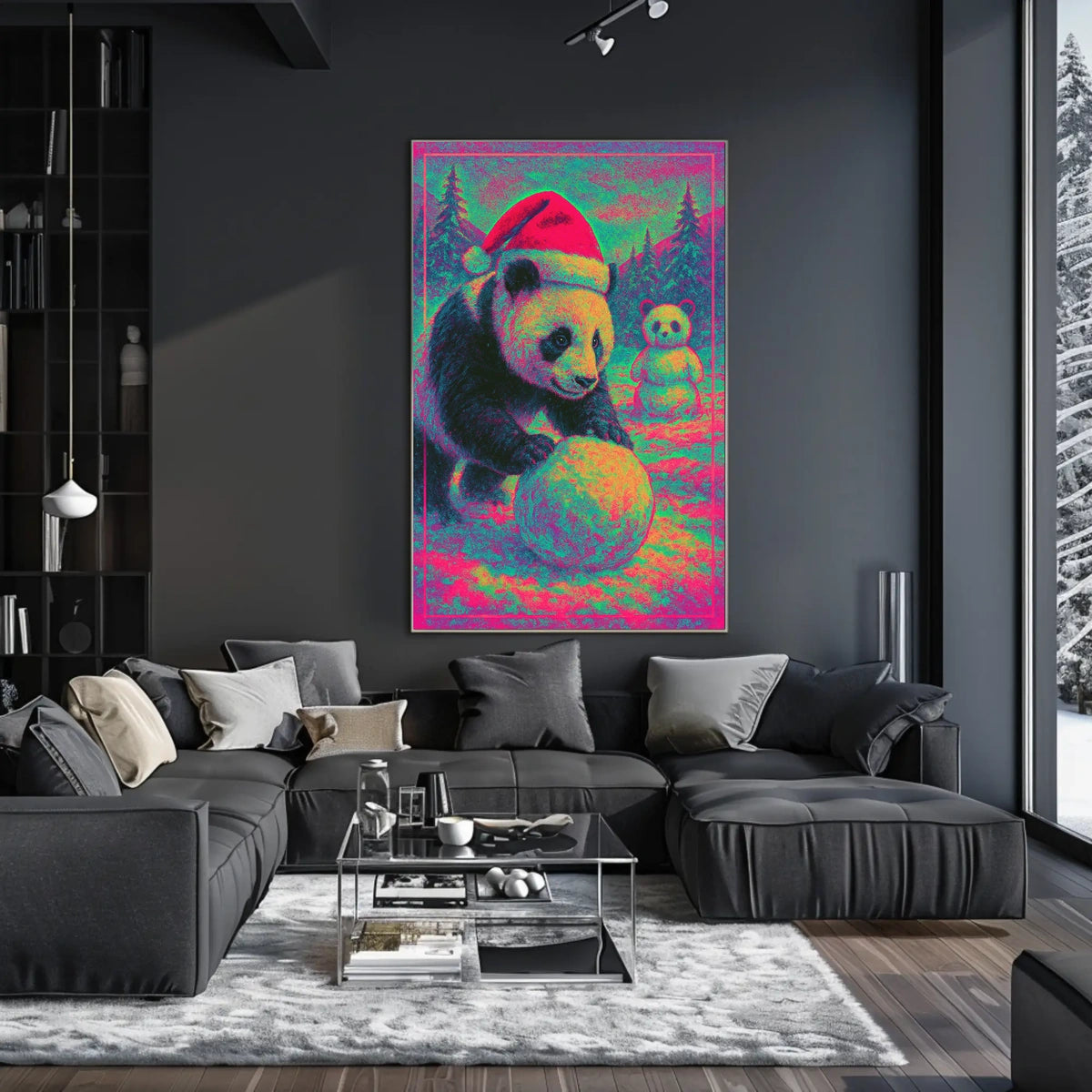 Festive Panda Wonderland Poster