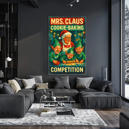 Mrs. Claus Cookie-Baking Competition Poster