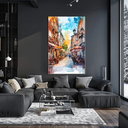 Vibrant Skadarlija Bohemian Street Scene In Serbia Poster