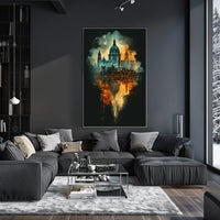 Cityscape Reflections Poster