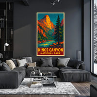 Kings Canyon Vintage Adventure Nature Lovers Poster