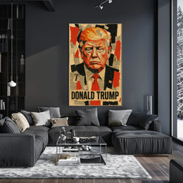 Donald Trump 47th President of the United States Layered paper Collage Poster