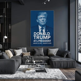 Donald Trump Visionary Leader in Monochrome Poster