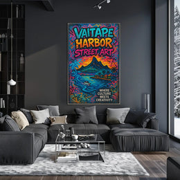 Vaitape Harbor Street Art Tropical Creativity Culture Poster