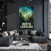 North Carolina Scenic Urban Landscape Poster