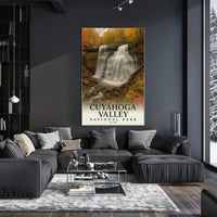 Cuyahoga Valley Waterfall Scenic Travel Poster