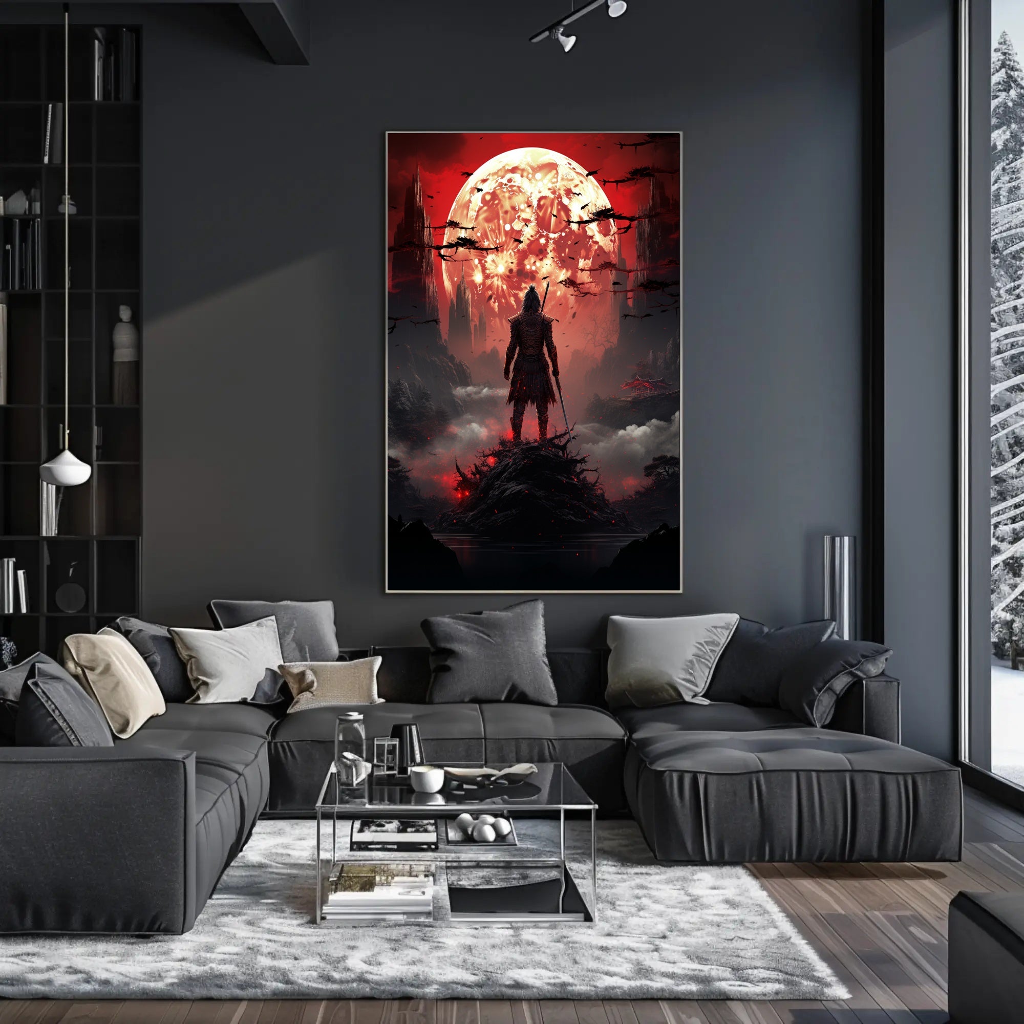 Warrior Under The Blood Moon Poster