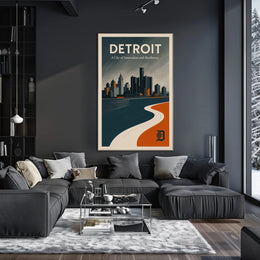 Detroit Innovation and Resilience Poster PosterGoat