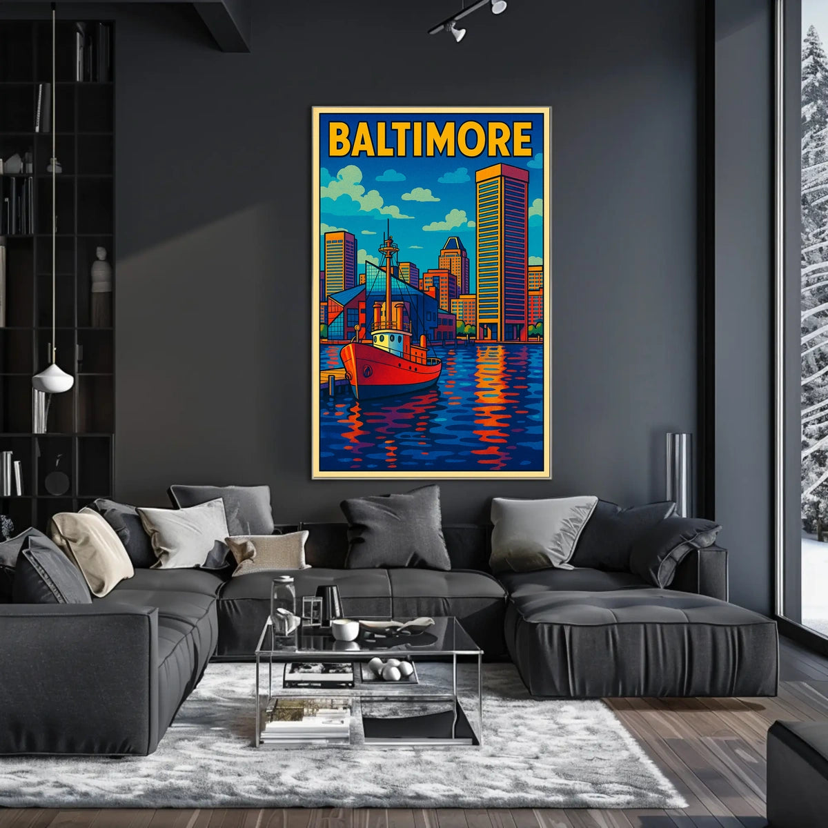 Baltimore Harbor Skyline Poster