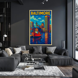 Baltimore Harbor Skyline Poster