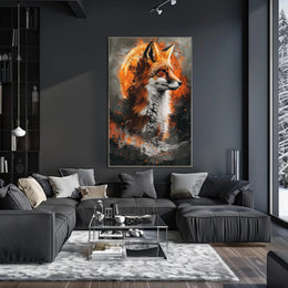 Majestic Fox in Cosmic Splendor Poster PosterGoat