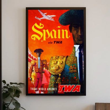 Fly TWA to Spain Travel Poster