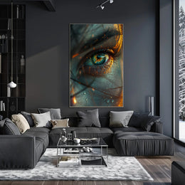 Mystical Iris: Surreal Eye Art Poster PosterGoat
