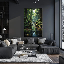 Serene Forest Scene, Nature's Tranquility National Park Poster