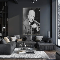 Black and White Portrait – Dwight D. Eisenhower Poster