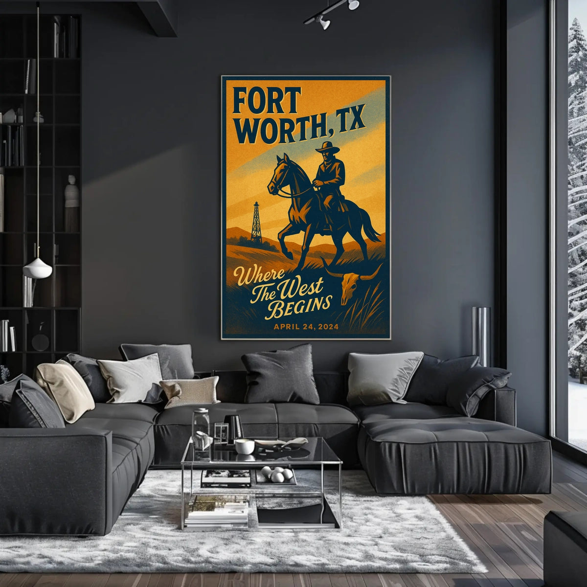 Fort Worth, TX Where the West Begins Poster