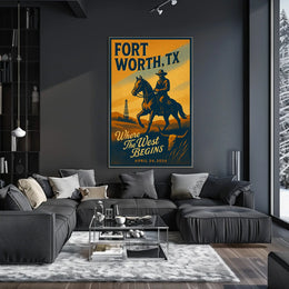 Fort Worth, TX Where the West Begins Poster