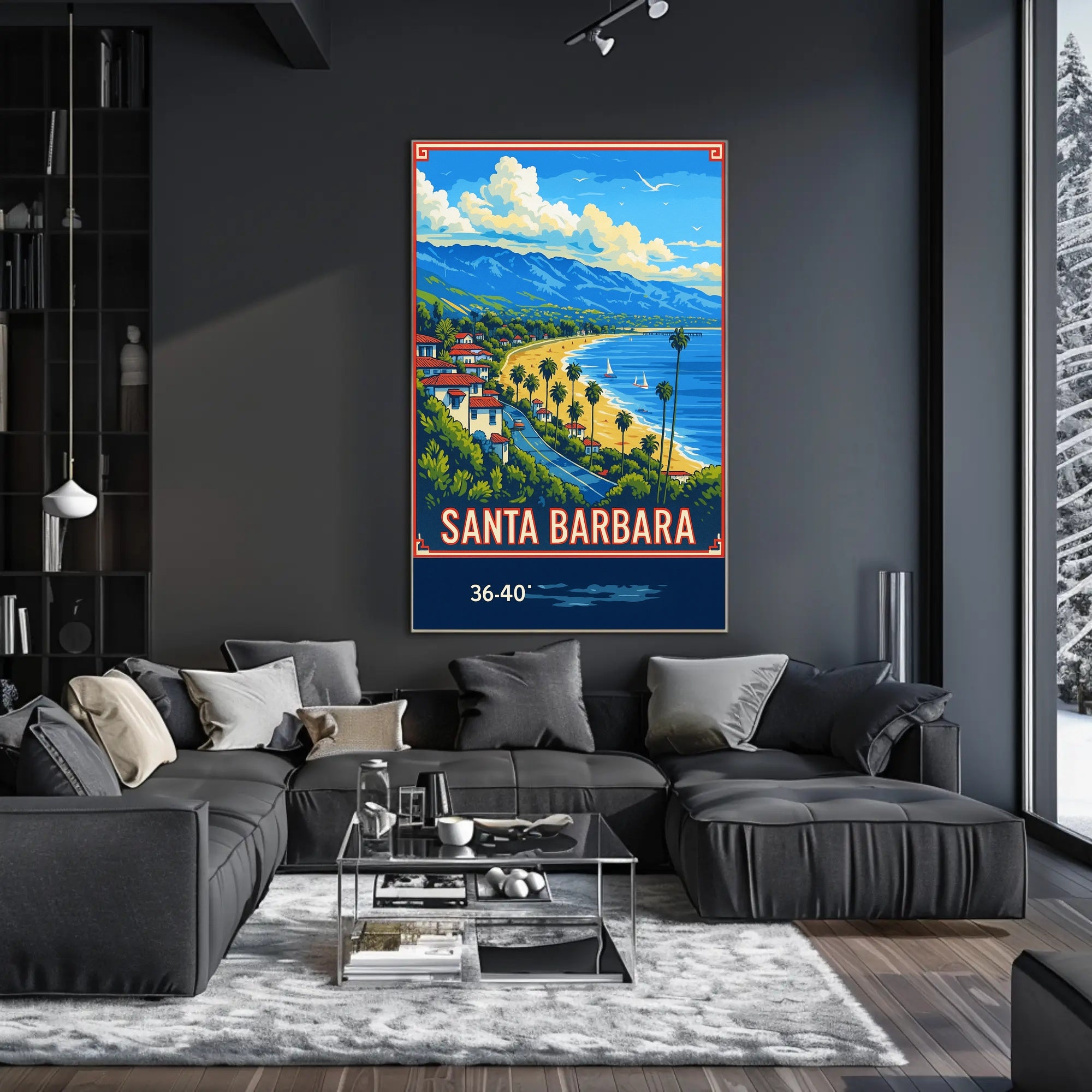 Santa Barbara Coastline Poster PosterGoat
