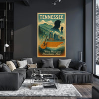 Tennessee Where Music and Mountains Meet Poster