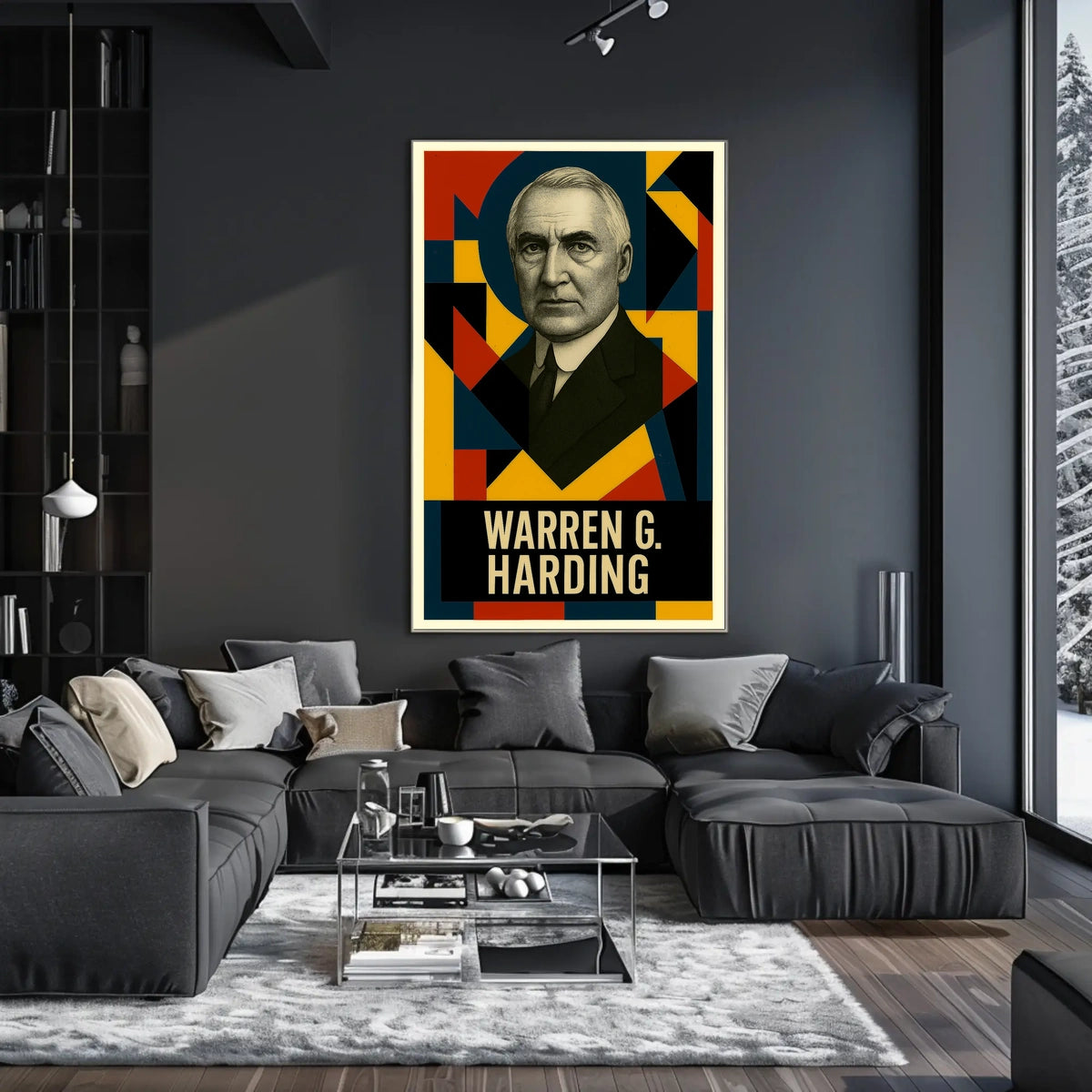 Warren G. Harding 29th President of the United States Abstract Pop Poster