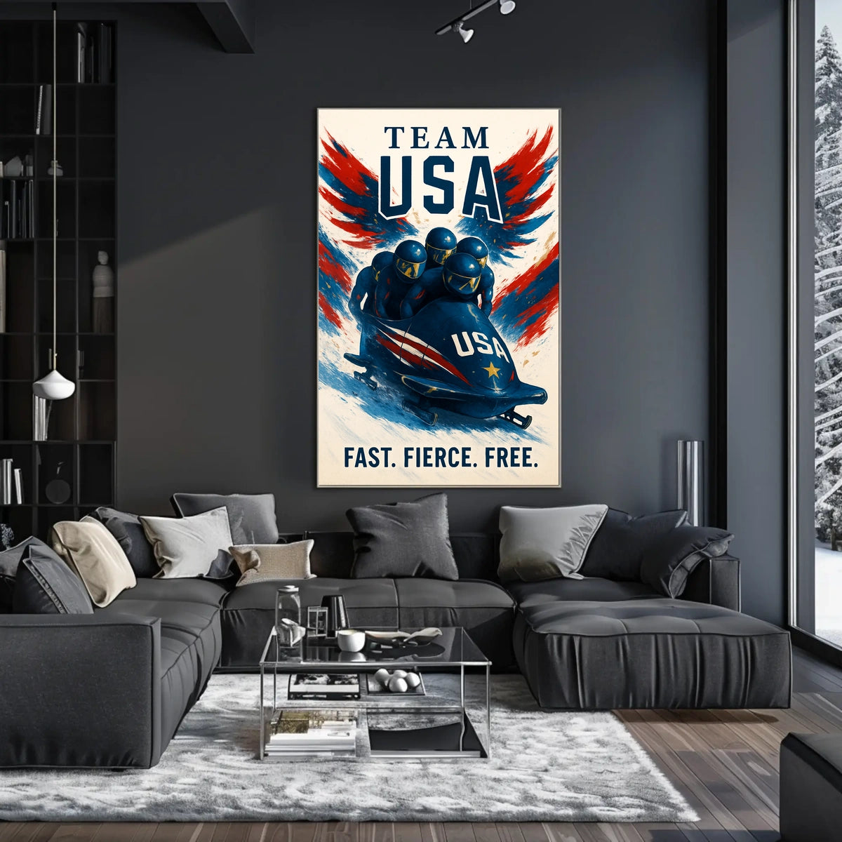 Team USA Bobsled Poster