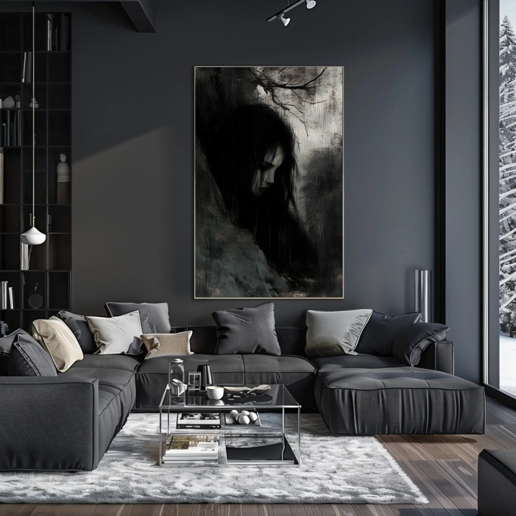 Mystical Gothic Figure in Dark Artistic Poster PosterGoat