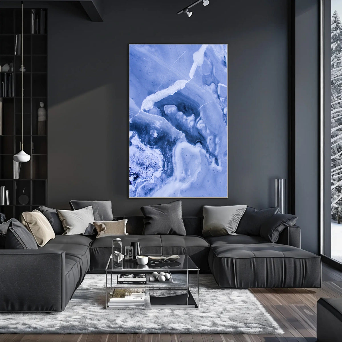 Frozen Veins Abstract Art Poster