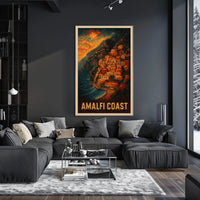 Amalfi Coast Poster Wall Art 18x24 Coastal Decor Gallery