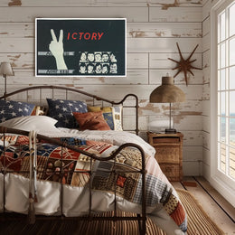 Victory Poster with Peace Symbol Poster